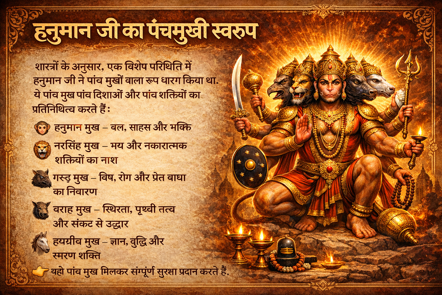 पंचमुखी हनुमान कवच अर्थ सहित पंचमुखी हनुमान कवच अर्थ सहित